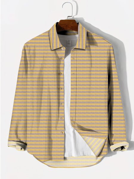 

Shirt Collar Shirts & Tops, As picture, Men's Floral shirt