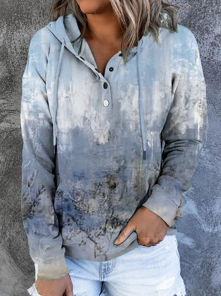 

Stampato Felpa con cappuccio Maniche Lunghe Felpa, Blu, Hoodies & Sweatshirts