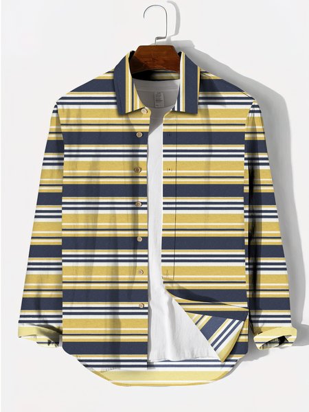 

Shirt Collar Casual Shirts & Tops, As picture, Men's Floral shirt