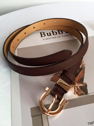 

Vintage Fashion Thin Elegant Alloy Belts, Coffee, Belts