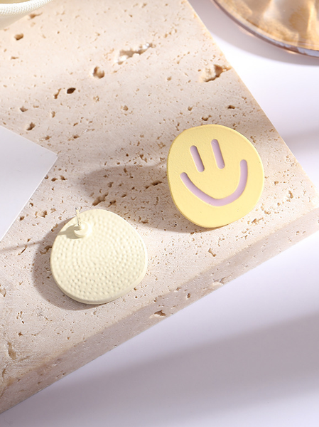 Macaron Sweet Smile Earrings, Yellow, Earrings