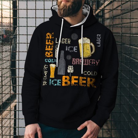 

Men's Beer Casual Cotton Long Sleeve Sweatshirt, Color3, Hoodies