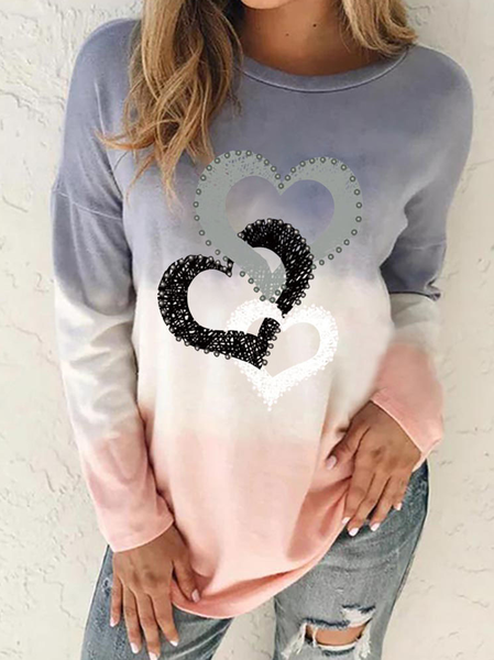 

Long Sleeve Shift Crew Neck Casual Shirts & Tops, Blue, Tops