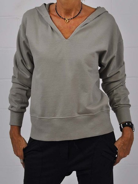 

Shift Hoodie Casual Plain Sweatshirt, Gray, Hoodies & Sweatshirts