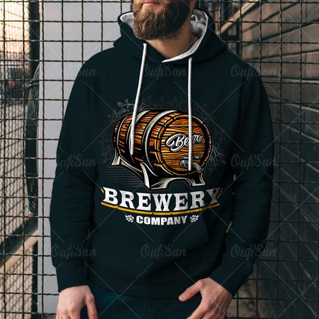 

Men's Oktoberfest Cotton-Blend Casual Long Sleeve Hoodies, Color3, Hoodies