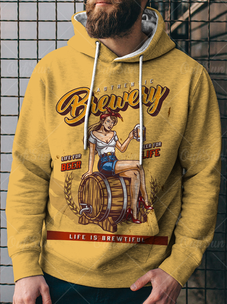 

Men's Beer Life Cotton Long Sleeve Sweatshirt, Color3, Hoodies