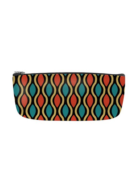 

Multicolor Striped Printed Pencil Case, As picture, Bags