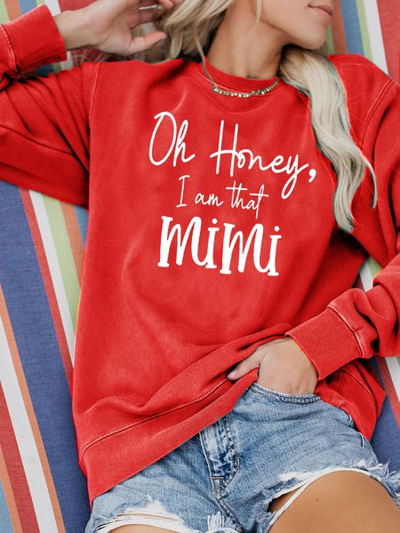 

Oh Honey I am That Mimi Sweatshirts, Red, Hoodies&Sweatshirts
