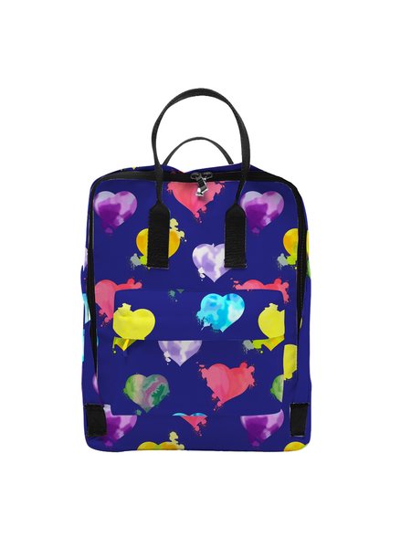 

Color Love Graphics Large Capacity Backpack, As picture, Women's Bags