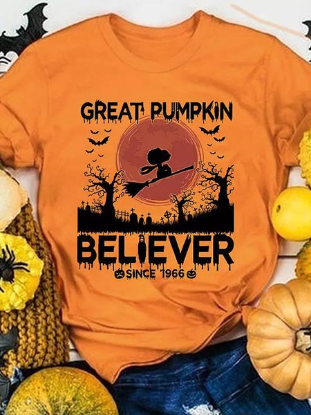 

Halloween Great Pumpkin Believer Bat T-Shirt Tee, Orange, Hoodies&Sweatshirts