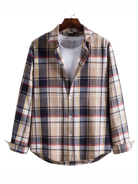 

Plaid Casual Shirts & Tops, Khaki, Men's shirts