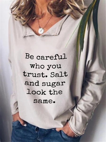 

Casual Long Sleeve Plus Size Printed Tops T-shirts, Apricot, T-Shirts