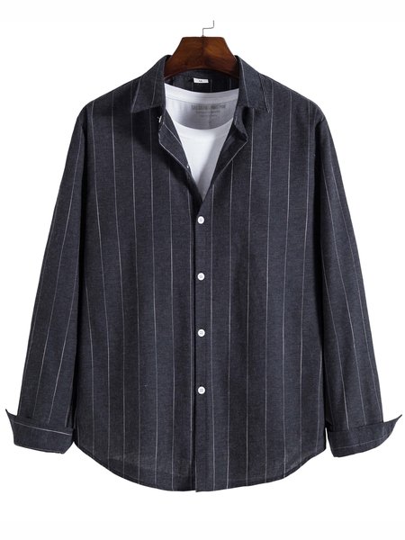 

Casual Striped Shirts & Tops, Purplish blue, Men's shirts