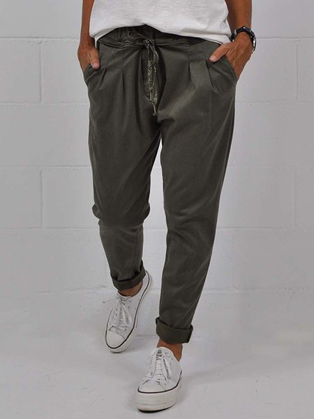

Plain Vintage Pants, Green, Pants