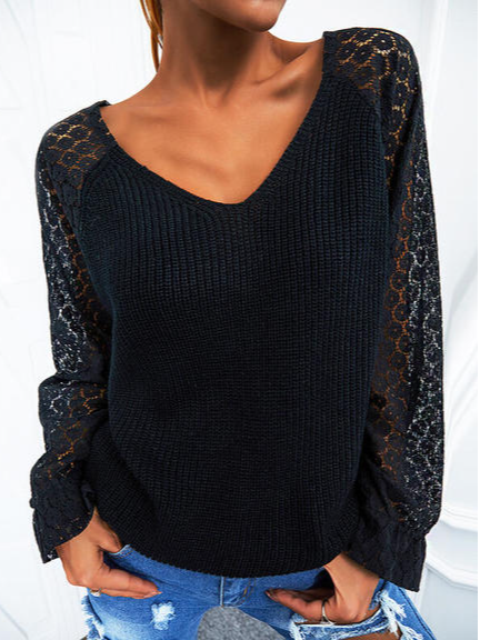 

Casual Long Sleeve Plain Sweater, Black, Sweaters & Cardigans