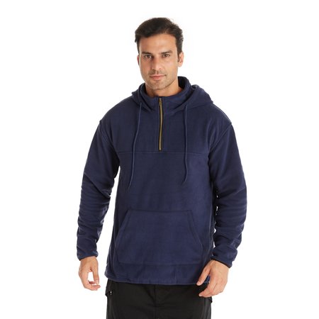 

Men's Zipper Casual Long Sleeve Sweatshirt, Navy blue, Hoodies