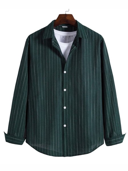 

Casual Striped Shirts & Tops, Green, Men's shirts