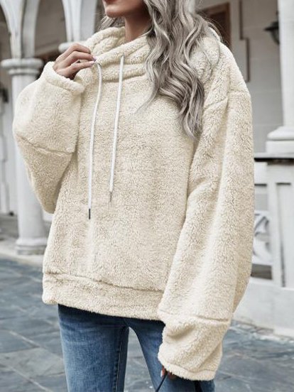 

Hoodie Long Sleeve Shift Casual Sweatshirt, Apricot, Hoodies & Sweatshirts