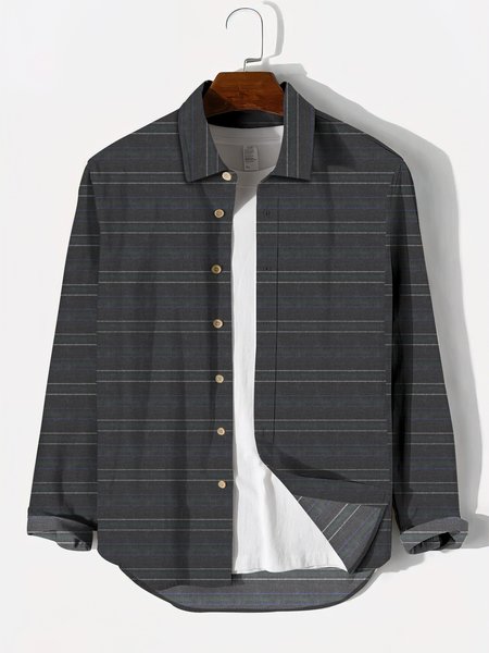 

Casual Shirt Collar Cotton Shirts & Tops, As picture, Men's Floral shirt
