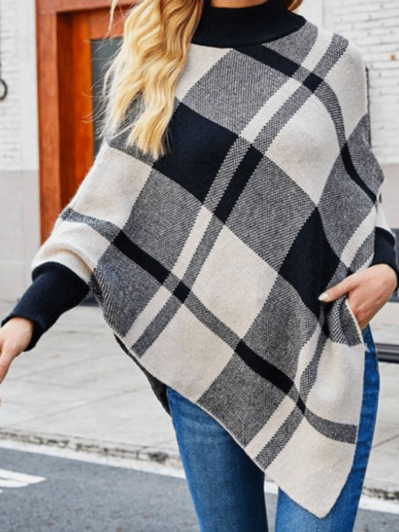 

Fall Shift Long Sleeve Casual Crew Neck Simple Sweater, As picture, Pullovers