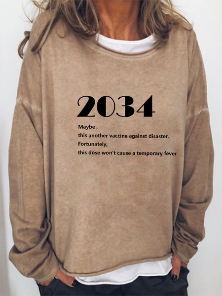 

2034 Another Vaccine Against Disaster Sweatshirt, Light brown, Hoodies&Sweatshirts