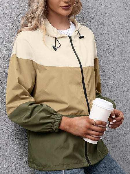 

Plain Hoodie Retro Long Sleeve Outerwear, Army green, Jackets