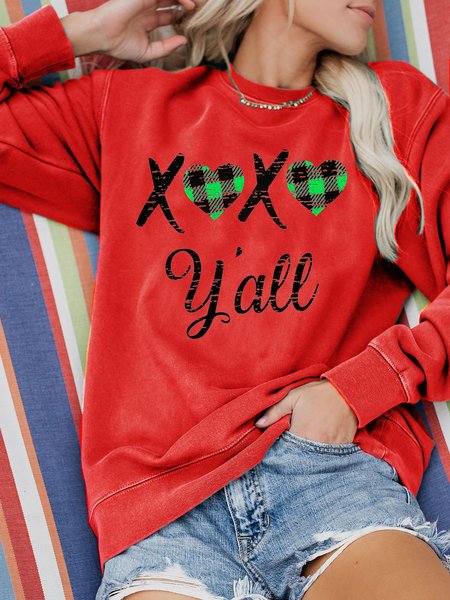 

XOXO Y'all Sweatshirt, Red, Hoodies&Sweatshirts