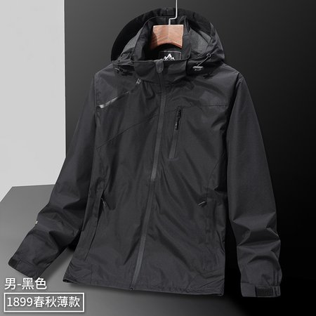 

Hoodie Cotton-Blend Outerwear, Black, Outerwear