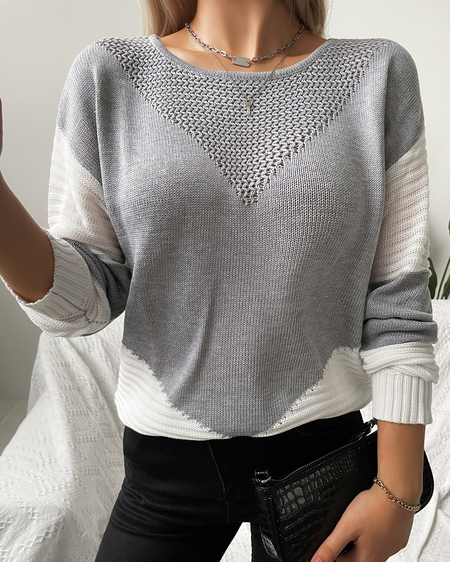 

Casuale ShiftMaglione, Grigio, Sweater