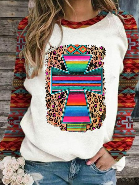 

Western Casual Sweatshirt, As picture, Hoodies&Sweatshirts