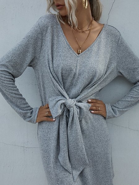 

Light Gray Deep Gray Brown Sheath Sexy Dresses, Mini Dresses