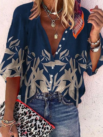 

Elegant Long Sleeve Blouse, Multicolor, Blouses & Shirts