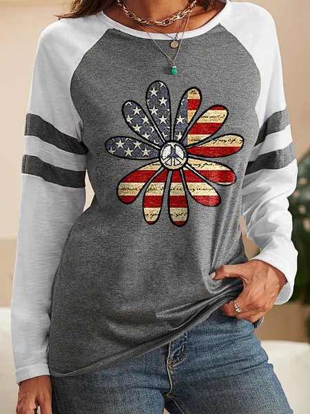 

Floral-Print Casual Shift Shirts & Tops, Gray, Blouses & Shirts