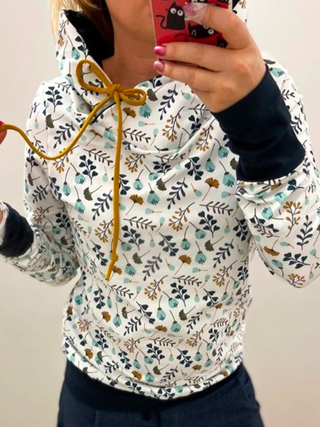 

Vintage Long Sleeve Cotton-Blend Sweatshirt, White, Hoodies & Sweatshirts