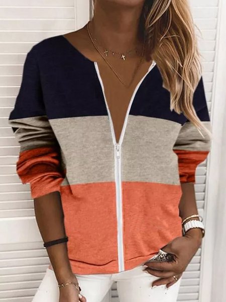 

Vintage Long Sleeve Striped Tops, Multicolor, Blouses & Shirts