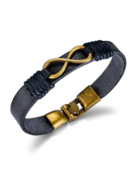 

Vintage Braided Leather Bracelet, Black, Bracelets