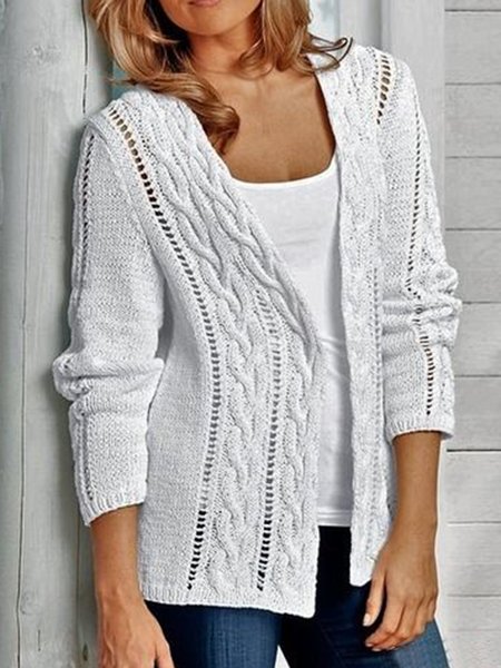 

Long Sleeve Shift Outerwear, White, Outerwear