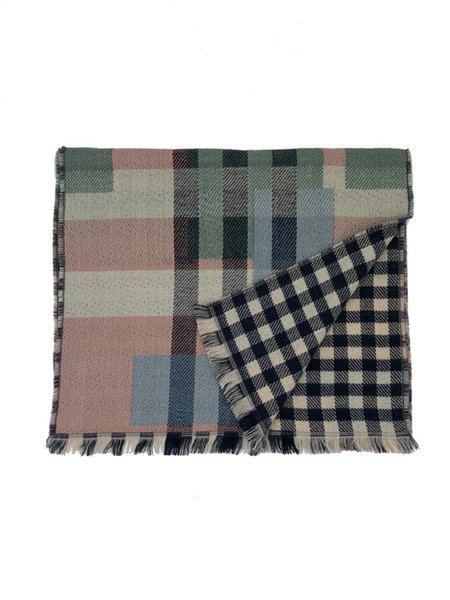 Casual Simple Plaid Scarf, Pink, Scarves&Gloves