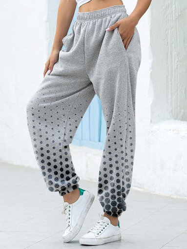

Cotton-Blend Pants, Gray, Pants