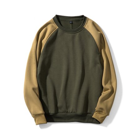 

Men's Crew Neck Long Sleeve Solid Sweatshirt, Green, Hoodies