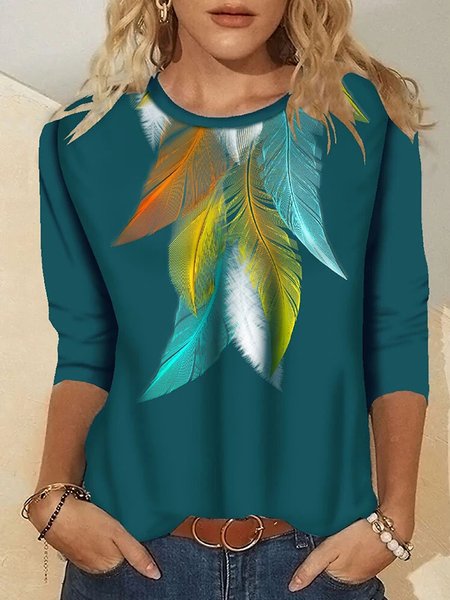 

Long Sleeve Cotton Shirts & Tops, Green, Long sleeve tops