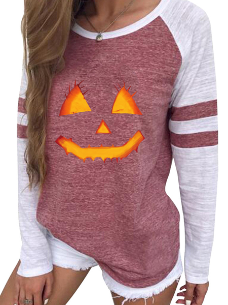 

Dritto Halloween Piante Girocollo Vacanza Camicie & Top, Rosso, T-Shirts