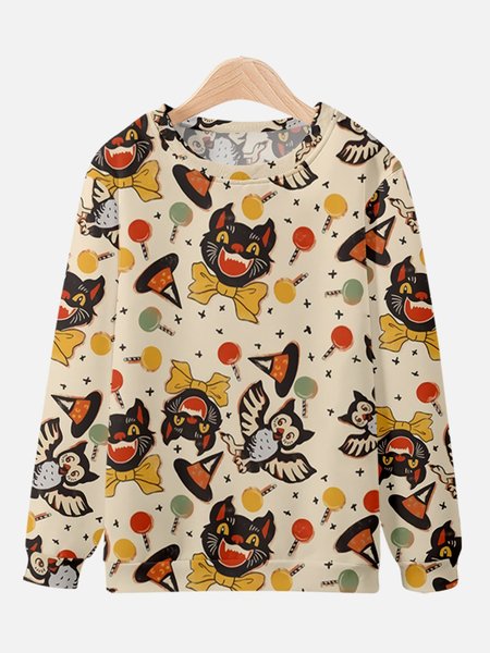 

Casual fashion round neck Halloween Sweatshirt, Cat 1, Hoodies&Sweatshirts