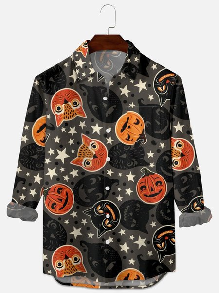

Casual Shirt Collar Shirts & Tops, Black, Men's shirts