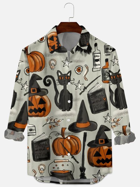 

Shirt Collar Casual Shirts & Tops, Gray, Men's shirts