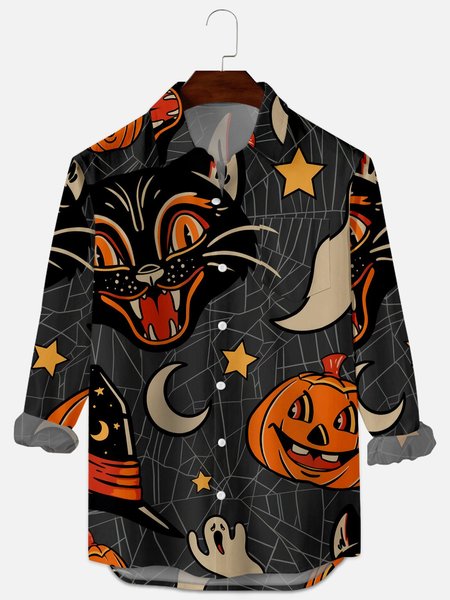

Casual Shirt Collar Shirts & Tops, Black, Shirts ＆ Blouse