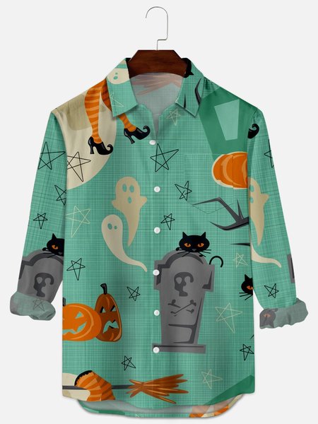 

Shirt Collar Casual Shirts & Tops, Green, Men's shirts