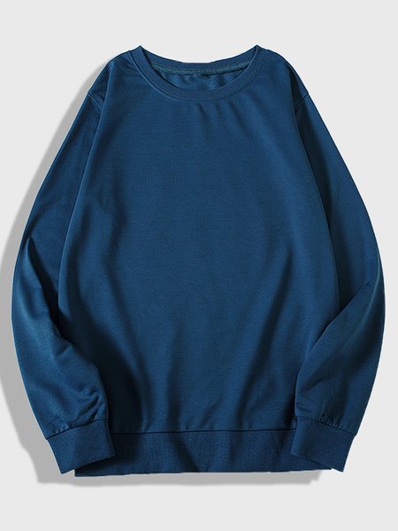 

Men's Long Sleeve Sweatshirt for Fall/Winter 2021, Royal blue, Hoodies&Sweatshirts