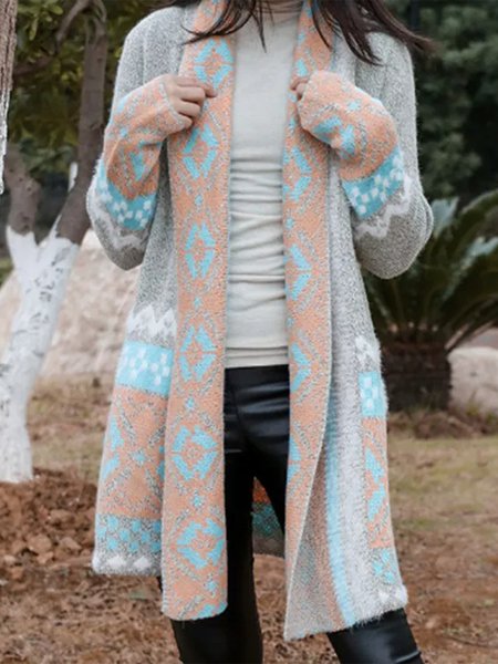 

Shift Holiday Acrylic Shawl Collar Outerwear, Gray, Coats