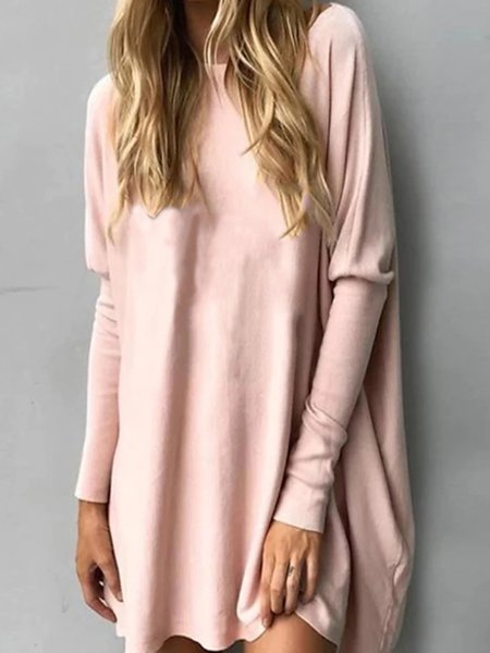 

Plain Casual Dresses, Pink, Dresses